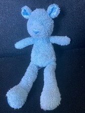 TESCO BLUE CUDDLE ME FRIENDS LONG LEGGED TEDDY BEAR BABY COMFORTER SOFT TOY 