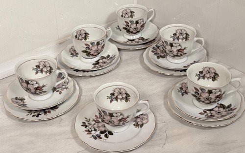 Vintage floral trios cups - 5,