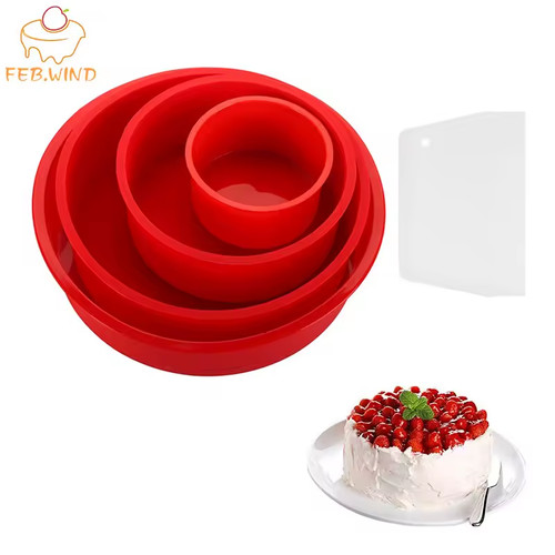 Inch silicone cake tin - 4,6/8,