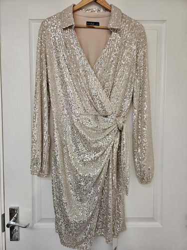 Bnwt silver sequin faux - silver,
