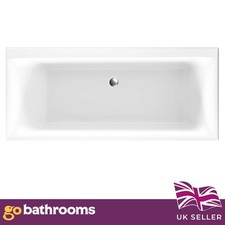 Large 1900 Bath Double Ended Deep Soak Bathtub Super Strong Acrylic 190x90cm