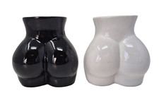 Aromatherapy Essential Oil, Wax Melt Burner Female Bum Shape Ceramic Black White