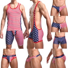 Mens Vest Leotard Underwear