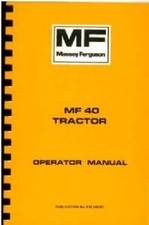 MASSEY FERGUSON TRACTOR 40 & 2203-5 OPERATORS MANUAL - MF40 & MF2203 MF