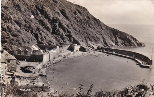 Polkerris cornwall cove pier - polkerris,