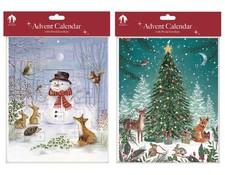 Christmas Advent Calendar Winter Animals Childrens 24 Day Countdown & Envelope