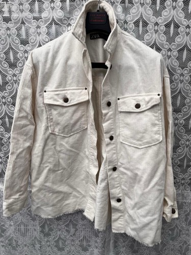 Zara white corduroy - corduroy, overshirt
