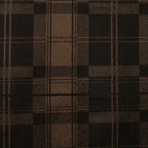 Tartan brown chenille - brown,