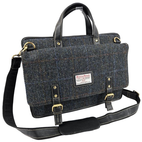 Harris tweed laptop messenger - tweed,
