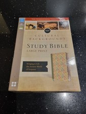 NIV Cultural Backgrounds Study Bible Large Print Green LeatherSoft