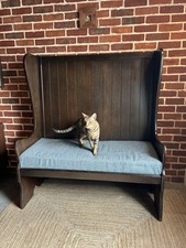Settle Bench High Back Wood