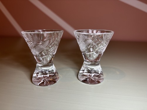 Vintage cut crystal - crystal, sherry