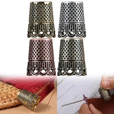 Retro Style Thimble Full Finger Protection for Tailoring and Embroidery