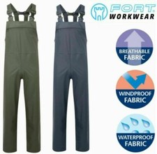 FORT, AIR-FLEX Waterproof Windproof BREATHABLE Bib N Brace Dungaree Overalls