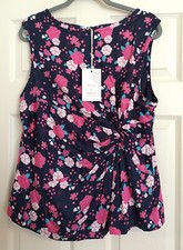 Womens Top Navy Floral  Size