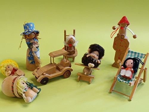 Assorted wooden toys - assorted,
