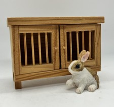 Dolls House pet hutch & one