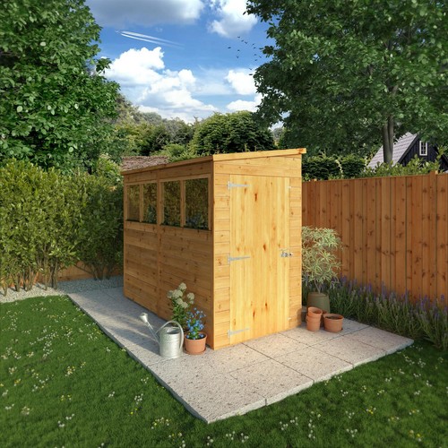 8x4 wooden garden - garden, shed