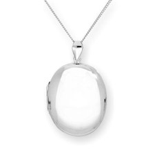 Large Sterling Silver Oval