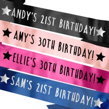 Personalised Birthday Sash