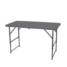 Rainberg 4ft Heavy Duty Folding Table, Tabletop & Sturdy Metal Frame Table.