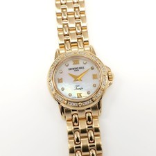 Raymond Weil Tango 5860 Ladies 23mm Mother of Pearl 44 Diamonds 18k Gold Plated