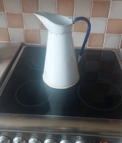 Vintage enamel jug - vintage,