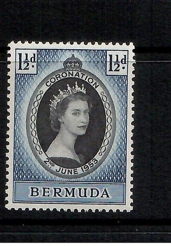 1953 bermuda coronation stamp - coronation,