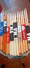 A Collection Of 8 New unused  pairs of drumsticks (VicFirth, Vater, Meinl Etc).