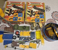 Job Lot vintage Meccano Constructo Big Truck Set x2 Various extra parts