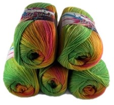 Rainbow wool pack 5 x 100g