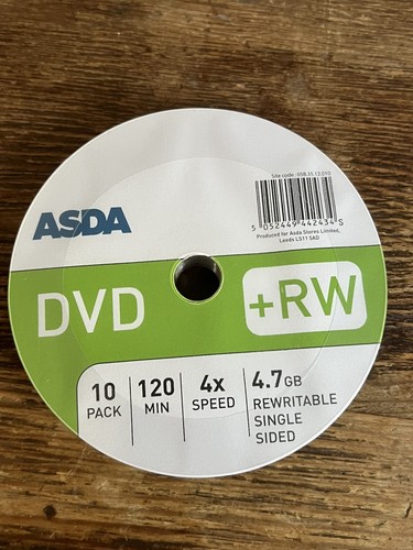 Asda green dvd rewritable - green, +rw