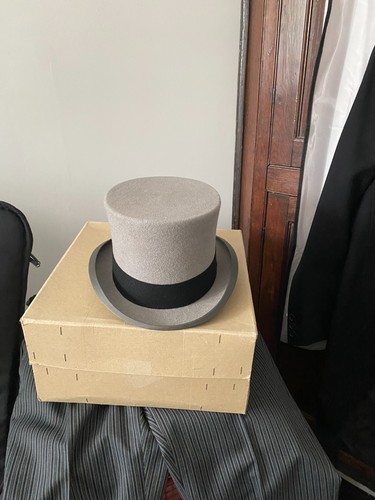Vintage grey wool - felt, hat