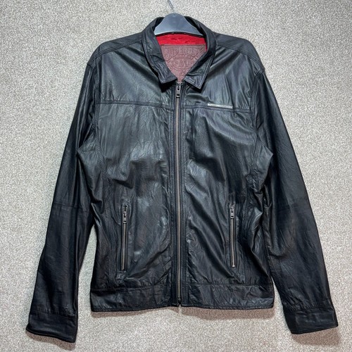 Superdry mens leather jacket - superdry,