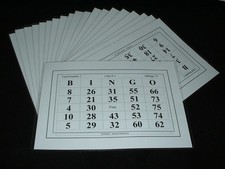 Bingo cards laminated wipe - bingo,