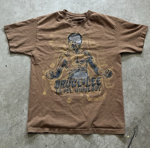 Bruce lee shirt brown - bruce,