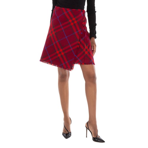 Burberry wool plaid check kilt - plaid-check,