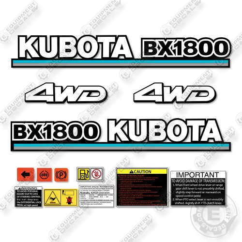 Kubota bx1800 decal kit - bx1800,