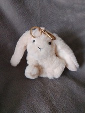 H&M Fluffy Bunny Rabbit Keyring Soft Toy Plush. New Without Tags.