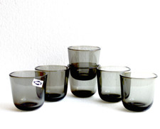6 Smokey Grey Shot Glasses