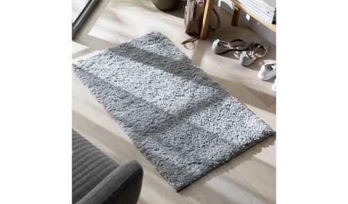 Shimmer grey cut pile rug - pile,