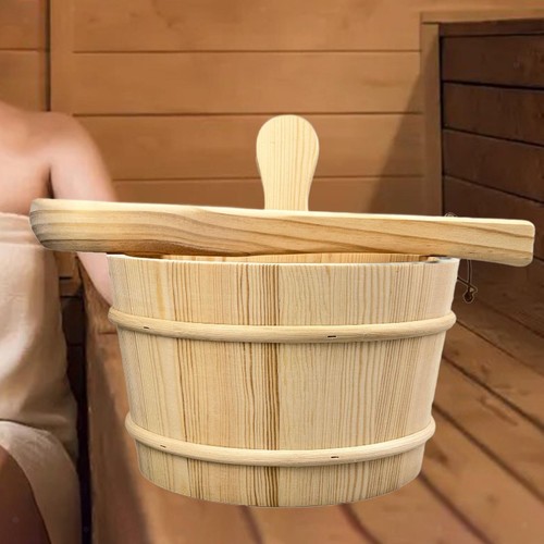 Wooden sauna barrel shower - wooden,