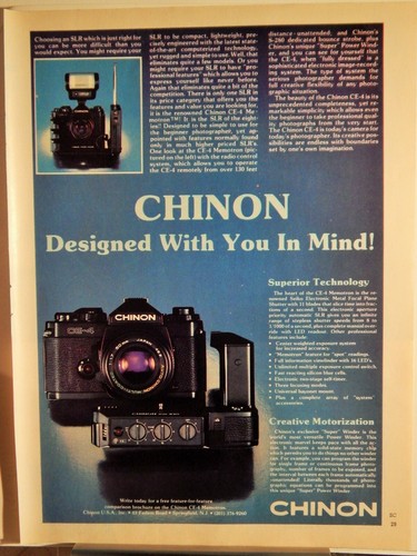 Chinon slr camera playboy - chinon,