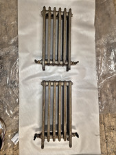 Pair of vintage cast iron radiator used,Tall Cast Iron Radiator - Rustic Polish 