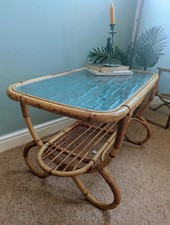 Vintage MCM Bamboo & rattan