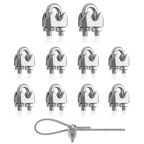 10pc wire rope - wire, clip