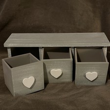 3 Drawer - Grey - Table-Top