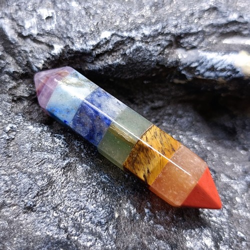 Natural chakra stone - natural, double