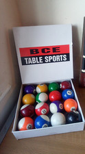 BCE Table sports Spots and Stripes Pool Ball Set of 16 - boxed vintage
