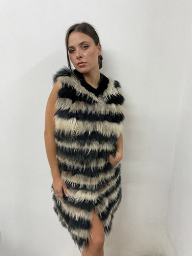Real fur multicolor - multicolor, fin